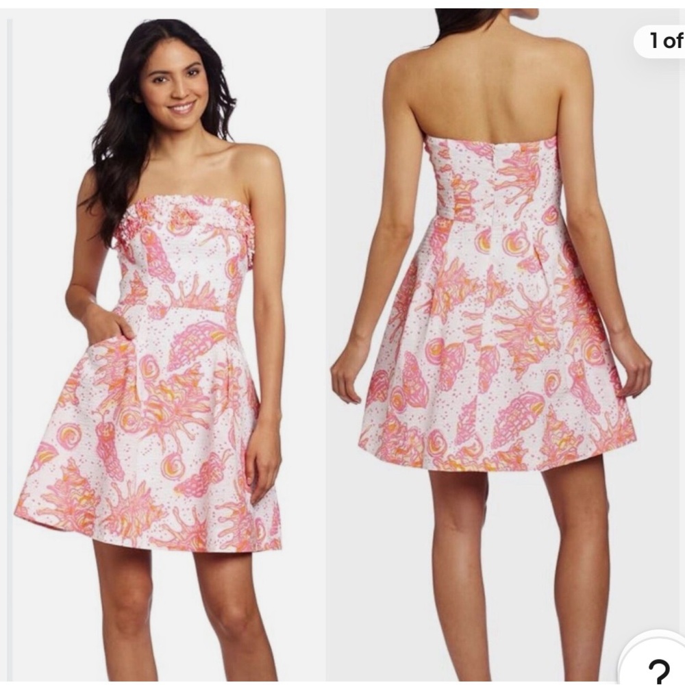 Lilly Pulitzer "Ferra" Resort White Conched Out Dress, with pockets!
